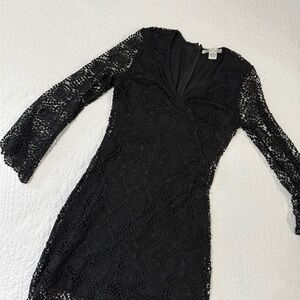 Elegant Black Lace Dress